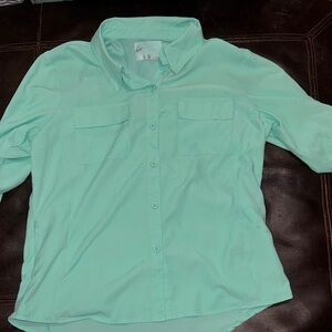 Mint Green Button-Up Shirt